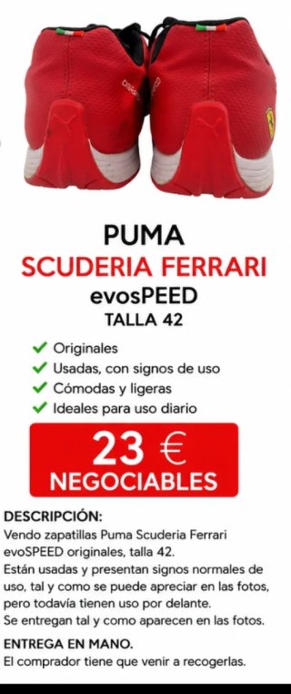 Zapatillas Puma Scuderia Ferrari Talla 42