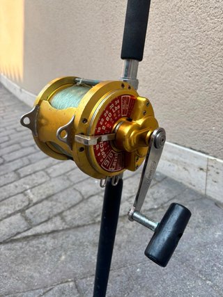 Carrete pesca Everol 9/0 con caña Italcanna