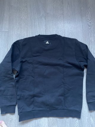 Sudadera Adidas Negra Logo Verde