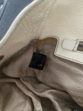 Bolso Prada Beige/Blanco Piel