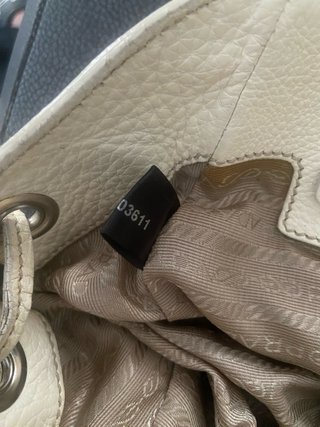 Bolso Prada Beige/Blanco Piel