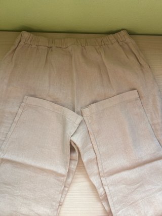Pantalón largo lino elástico Talla L