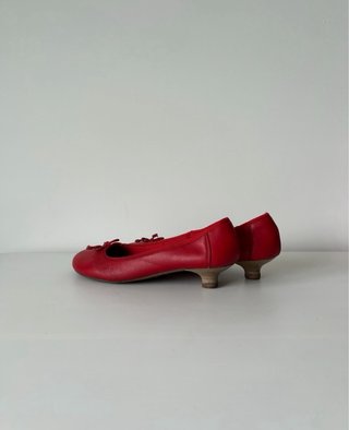 Bailarinas rojas de piel talla 39