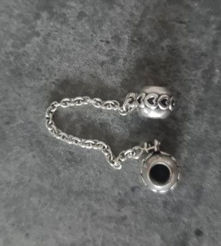 Corrente de Segurança Pandora Corações Prata