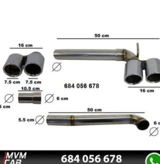 Silencioso escape trasero BMW Serie 3 F30 F31 look