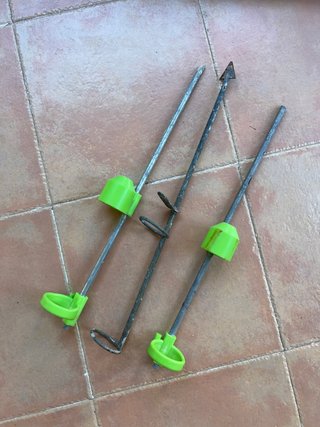 Lote 3 soportes/picas pesca