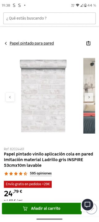 Papel pintado Ladrillo Gris INSPIRE