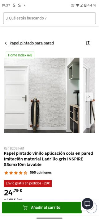 Papel pintado Ladrillo Gris INSPIRE