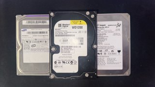 LOTE de 3 HDD IDE / ATA (PATA) DISCOS DUROS