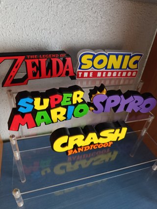 Segni 3D fanart di Zelda, Sonic, Super Mario, Spyro, Crash
