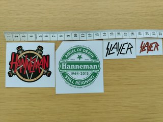Set de 4 pegatinas – Slayer & Hanneman