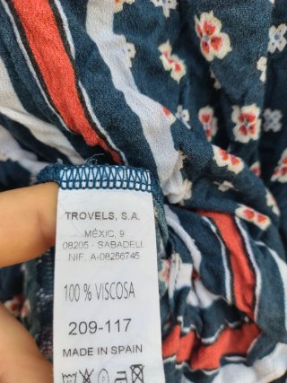 Trovels Blusa Vintage Talla XL