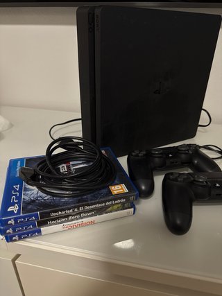 PS4 1TB Negra + 2 Mandos + 3 Juegos