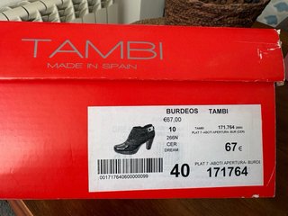 Botines burdeos tacón