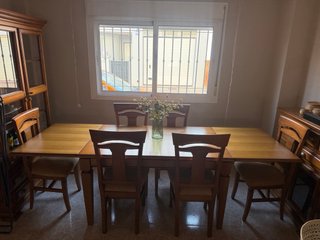 Mesa Comedor Extensible Madera maciza.