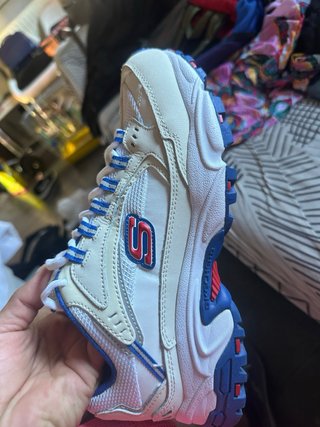 Skechers Stamina Talla 42 Beige/Azul
