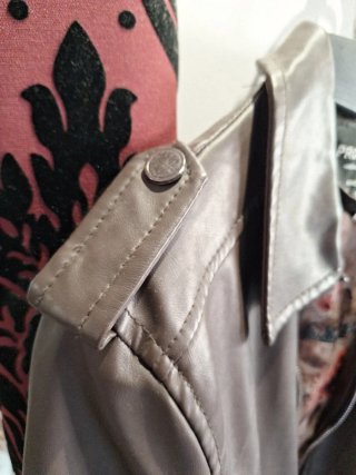 Chaqueta polipiel marrón chocolate Talla XL-L