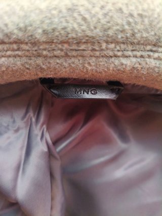 Abrigo Mango Lana Gris Talla L