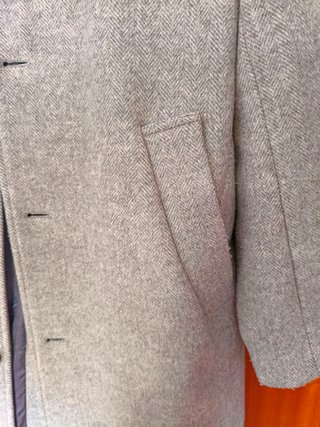Abrigo Mango Lana Gris Talla L