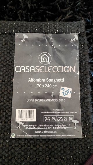 Tappeto Shaggy Lungo Nero