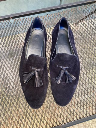 Mocassini Zara Man camoscio nero 42