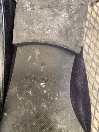 Mocassini Zara Man camoscio nero 42