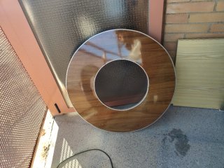 Tarimas de madera y formica + braseros
