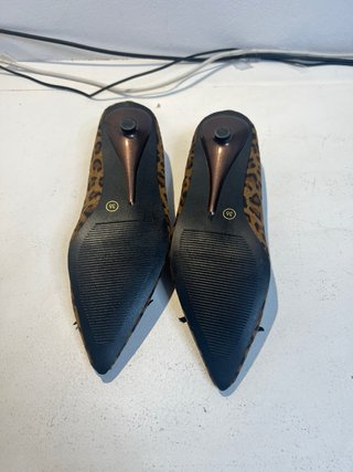 Zapatos de tacón bajo bailarinas de leopardo fina