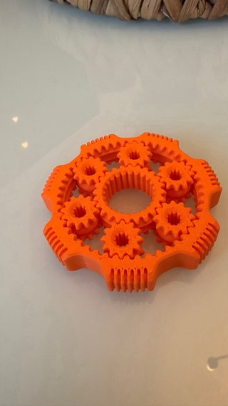 Spinner Anti Stress Engrenagens Laranja