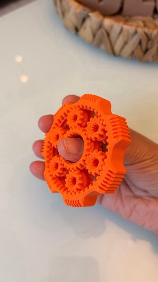 Spinner Anti Stress Engrenagens Laranja