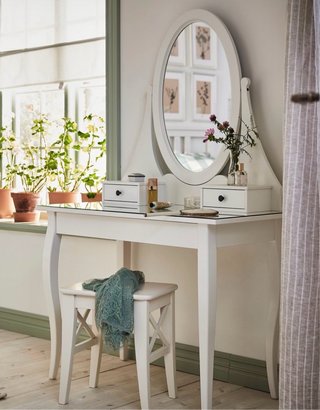 Tocador IKEA HEMNES Blanco con Espejo