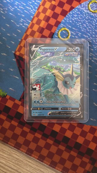 Carta Vaporeon V Sello de Liga Serie 2