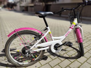 Bicicleta infantil Denbike City 20 blanca/rosa