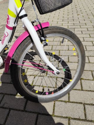 Bicicleta infantil Denbike City 20 blanca/rosa