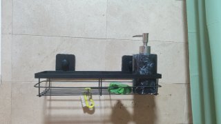 Estante de pared con ventosas