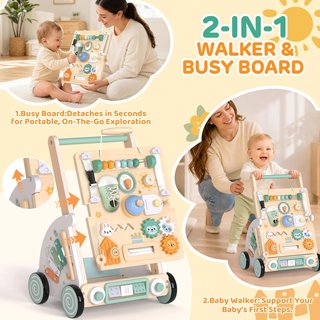 Andador Bebé Madera Montessori 2 en 1 NUEVO