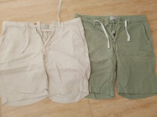 Pantalones Álvaro Moreno Talla M Beige y Verde