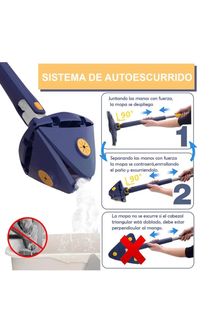 Mopa Triangular 360 Autoescurrible