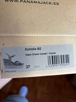 Sandalias cuña Panama Jack Marrones