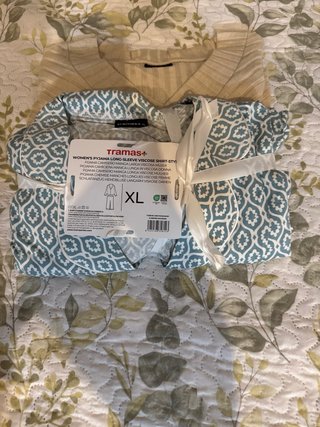 Jersey mujer Tramas beige talla XL  Pijama azul XL