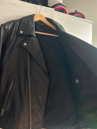 Chaqueta Biker Piel Negra