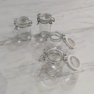 Set 4 Botes Cristal Cierre Hermético