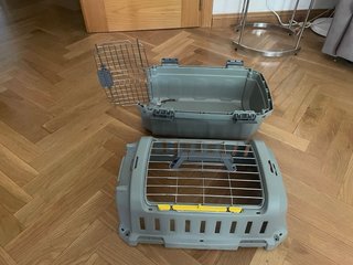 Transportín Perro Gato Pequeño Gris