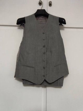 Traje de mujer gris 3 piezas
