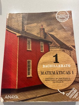 Libro Matemáticas I 1 Bachillerato