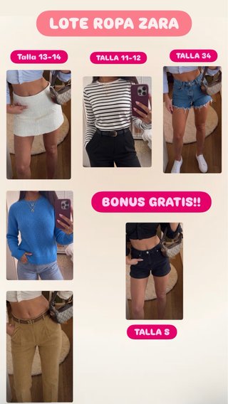 Lote Ropa Zara Tallas Variadas