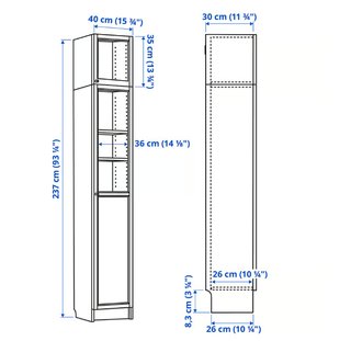 Vitrina librería IKEA blanco vidrio