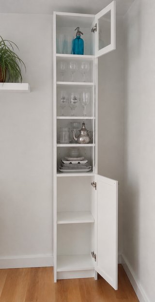 Vitrina librería IKEA blanco vidrio