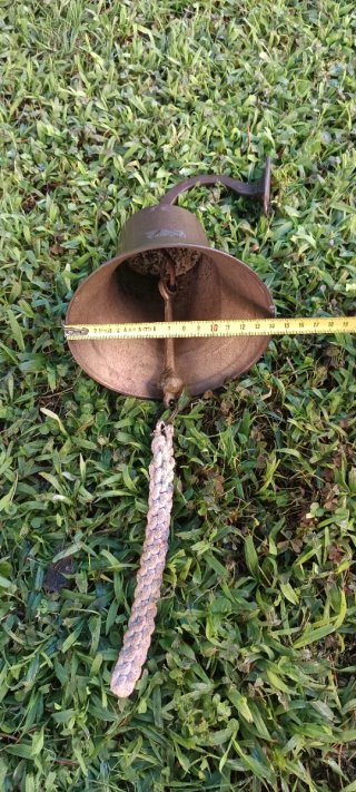 Campana Náutica Bronce con Soporte