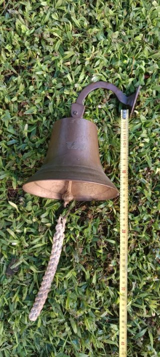 Campana Náutica Bronce con Soporte